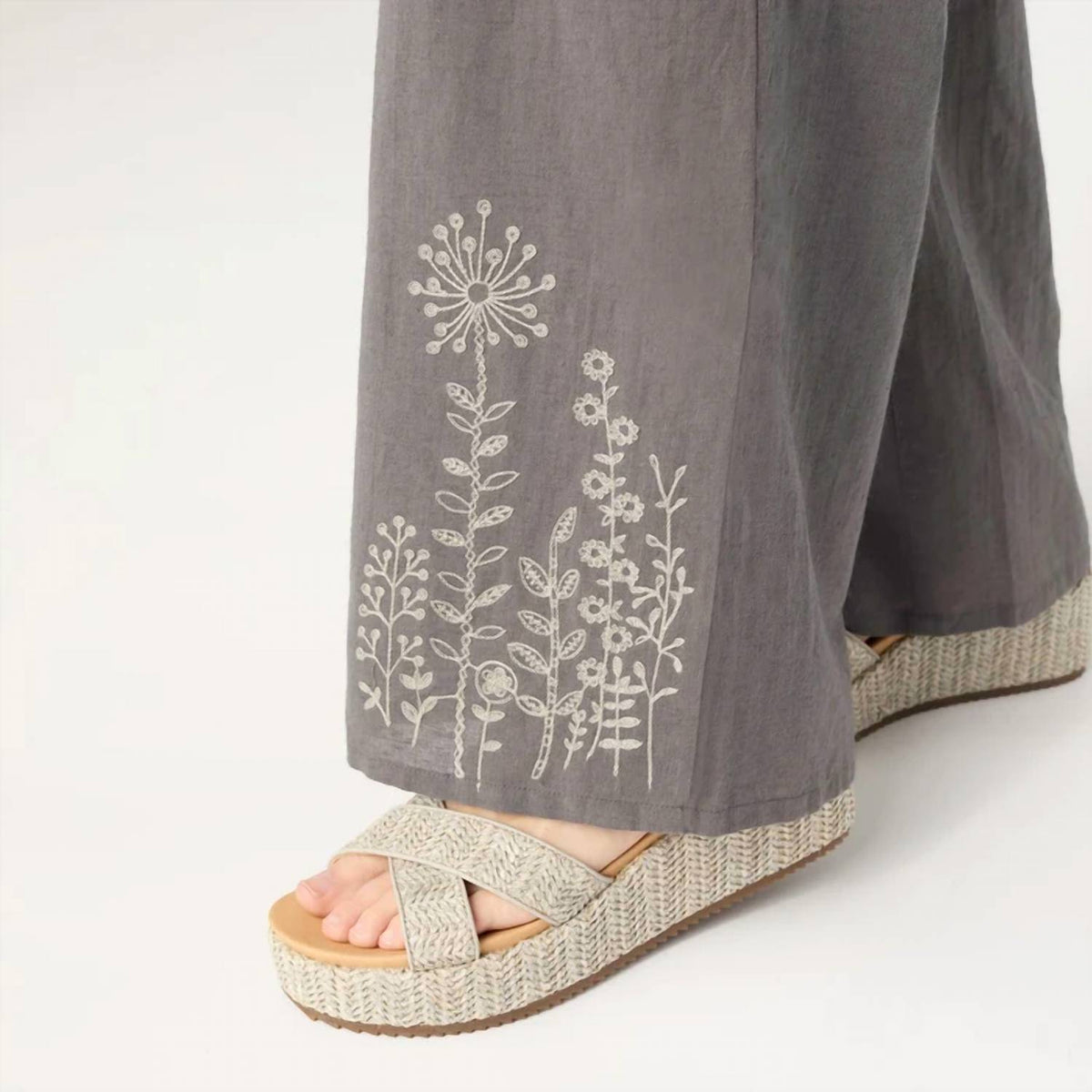 Coco + Carmen - Floral Embroidery Ava Pants