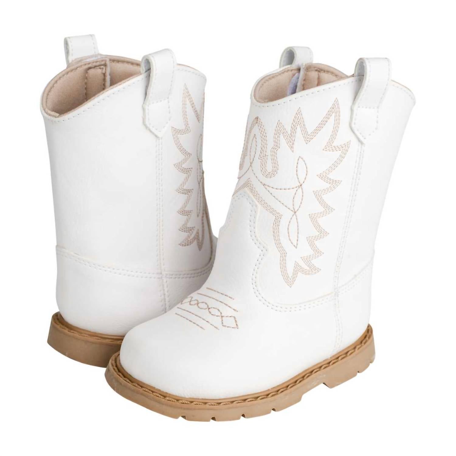 Baby Deer - Toddler Girl's Tan Stitching Western Boot