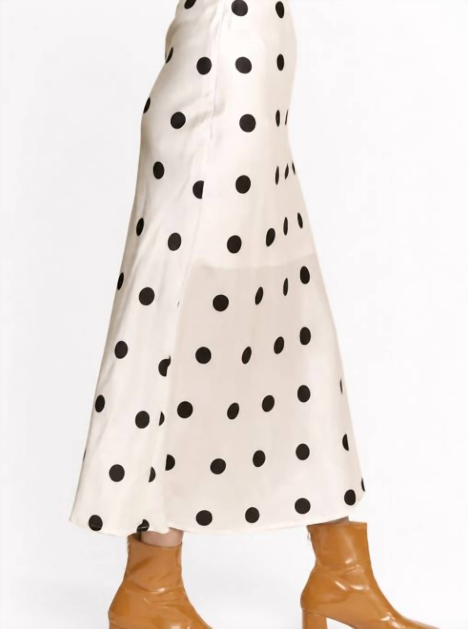 Davi & Dani - Dotted Charm Satin Skirt
