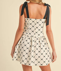Klesis - Ella Bows Embroidered Mini Dress