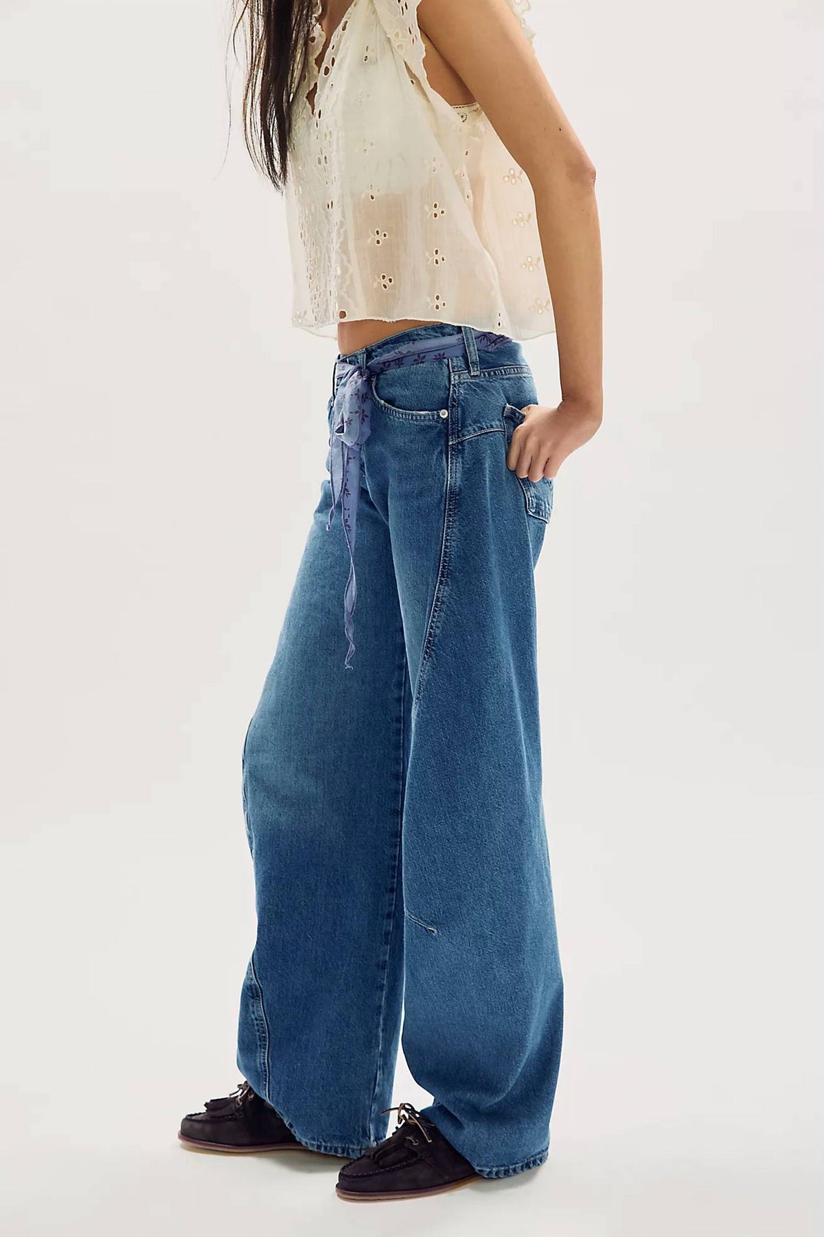 Free People - Fable Twisted Seam Low-rise Jeans