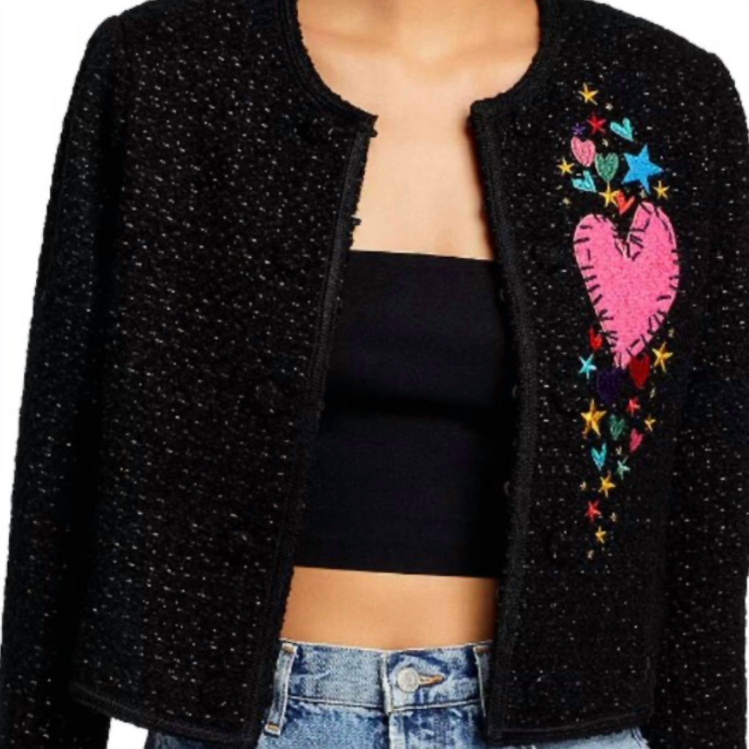 Kerri Rosenthal - Heart Patch Boucle Jacket