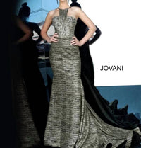 Jovani - Mermaid Lace Bodice Gown