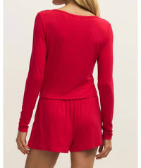 Z Supply - Lounge Felt Cute Long Sleeve Rib Top
