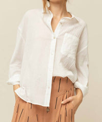 Grade & Gather - Olive Button Down Top