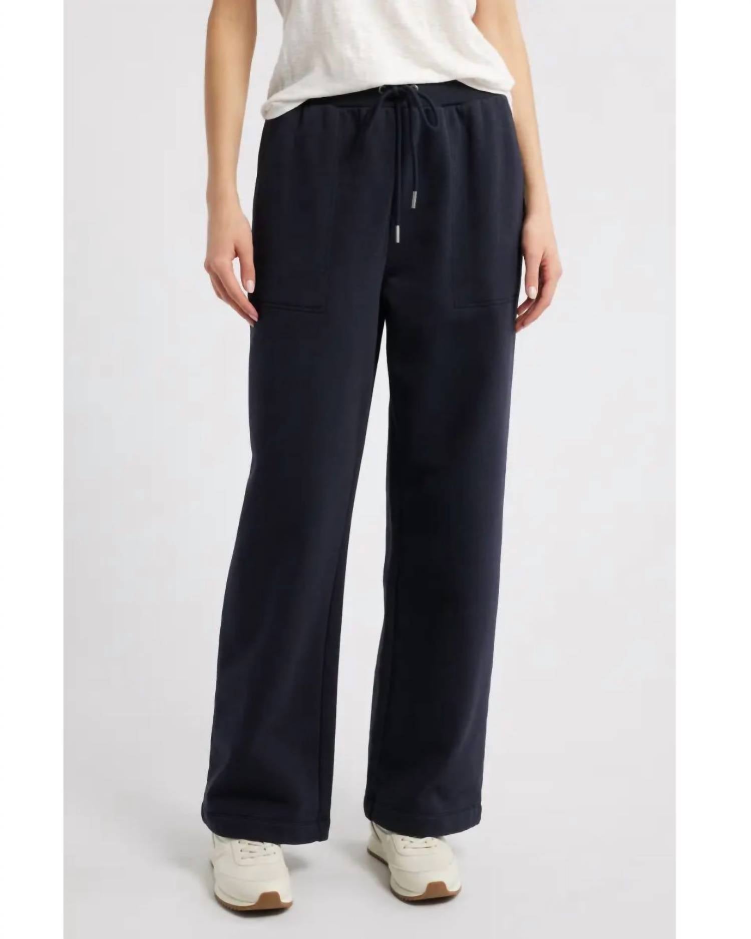 FRAME Women's Straight Leg Sweatpants in dark navy - women's pants