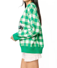 Queen Of Sparkles - Checkered Golf Cart Sweater