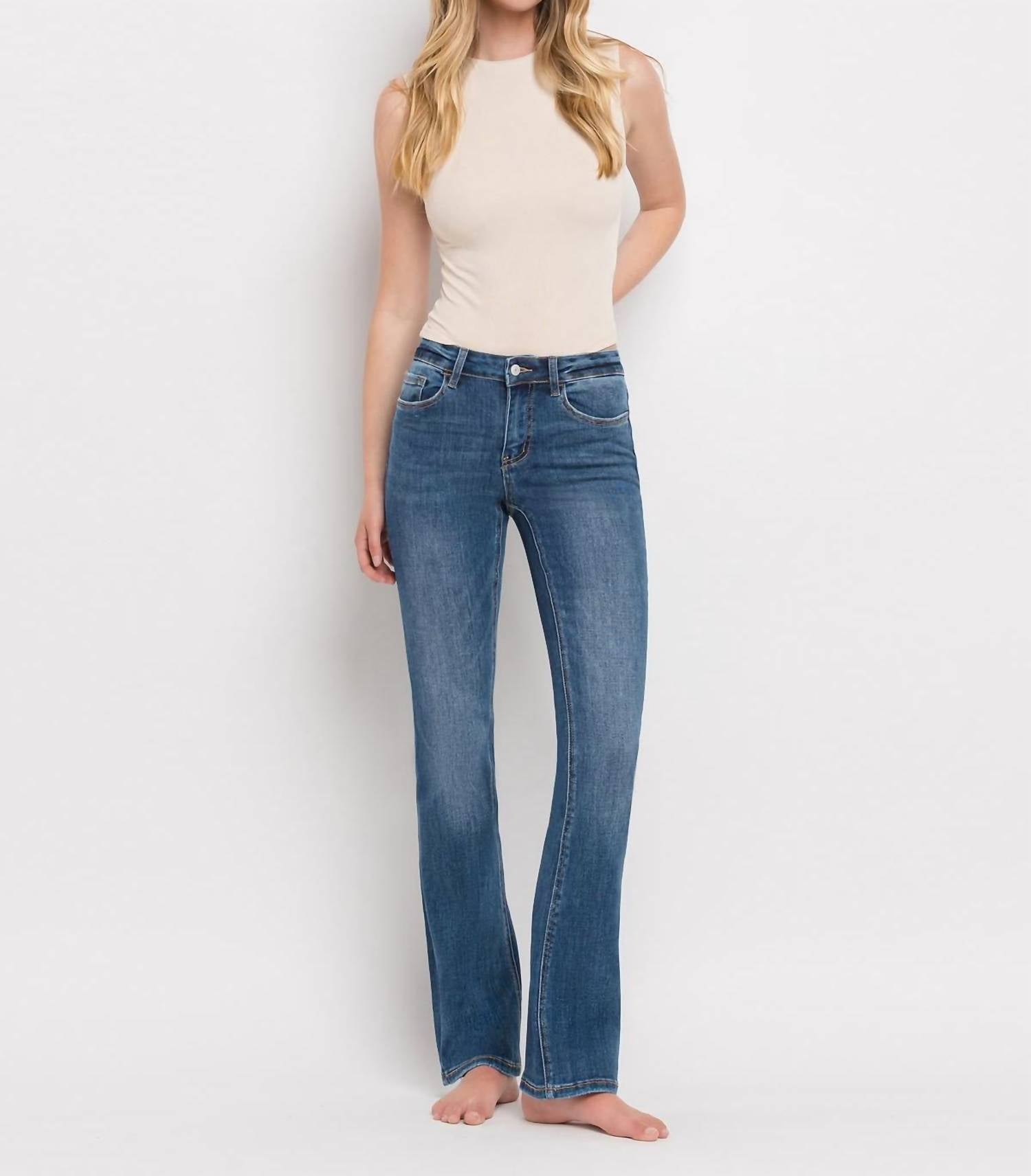 VERVET BY FLYING MONKEY Corey Jeans in denim - women's pants - alternate view