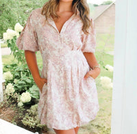 Olivaceous - Bashful Bubble Hem Mini Dress