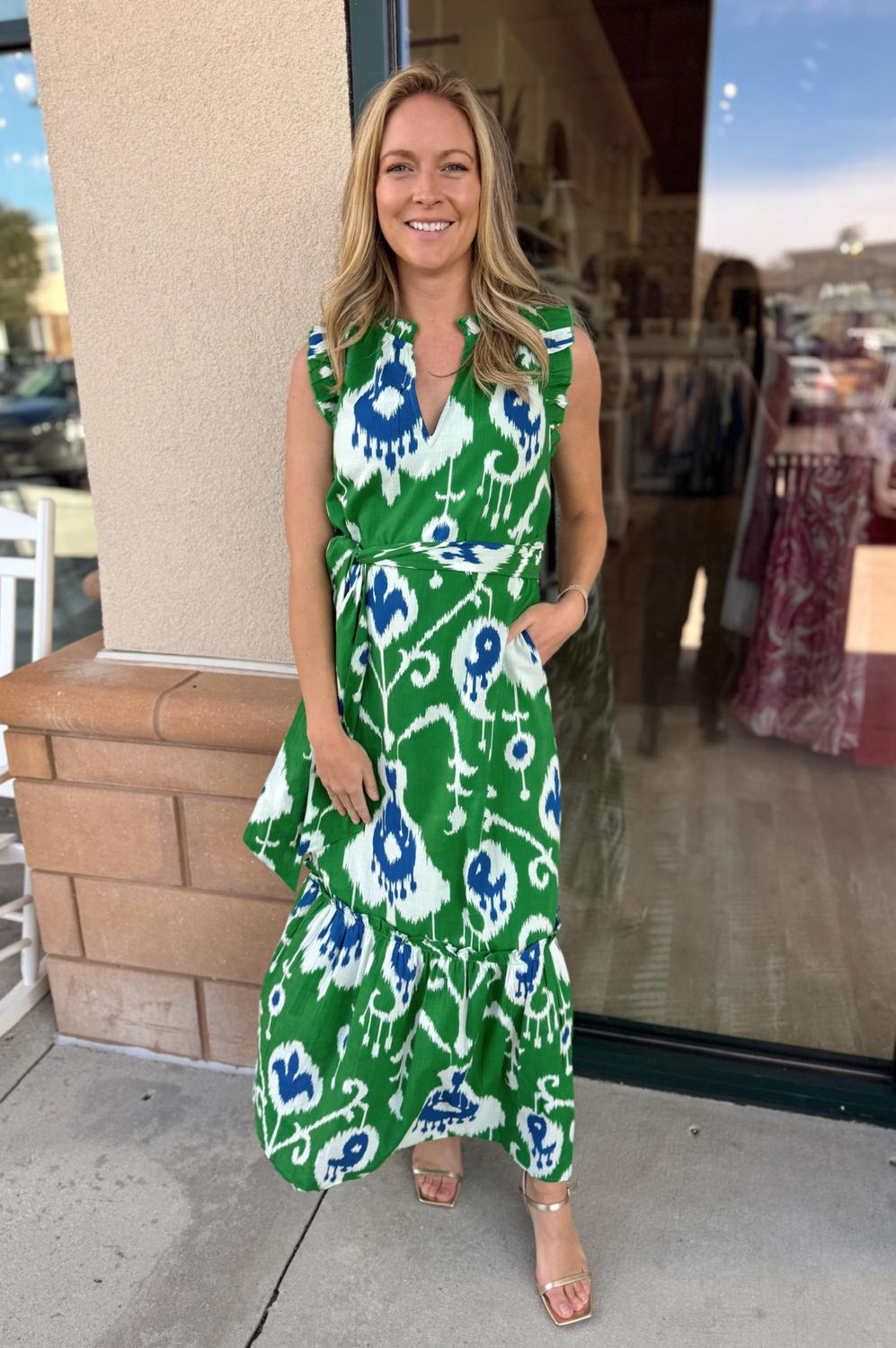 Fitzroy & Willa Christina Maxi Dress in sullivan ikat - women's dress - alternate view