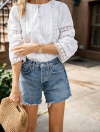 Sail To Sable - Button Front Blouse