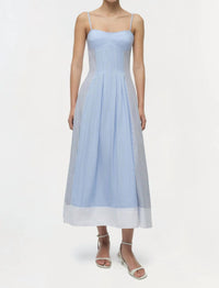 SIMKHAI Chamberlain Dress in periwinkle multi stripe - women's dress