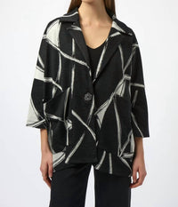 Joseph Ribkoff - Abstract Blazer With Pockets