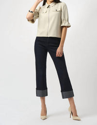 Joseph Ribkoff - Turned Hem Cropped Jeans
