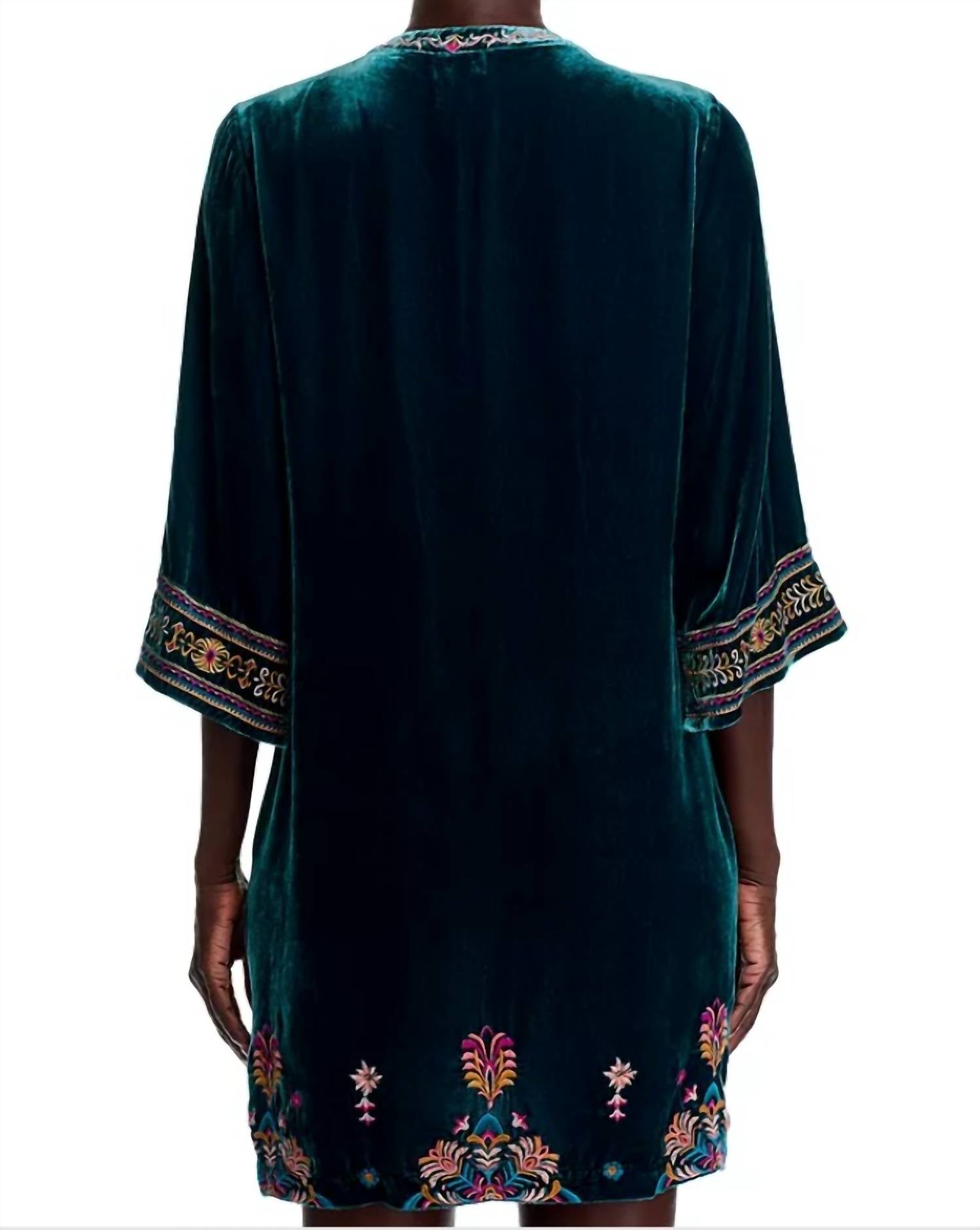 Johnny Was - velvet tie front kimono dress