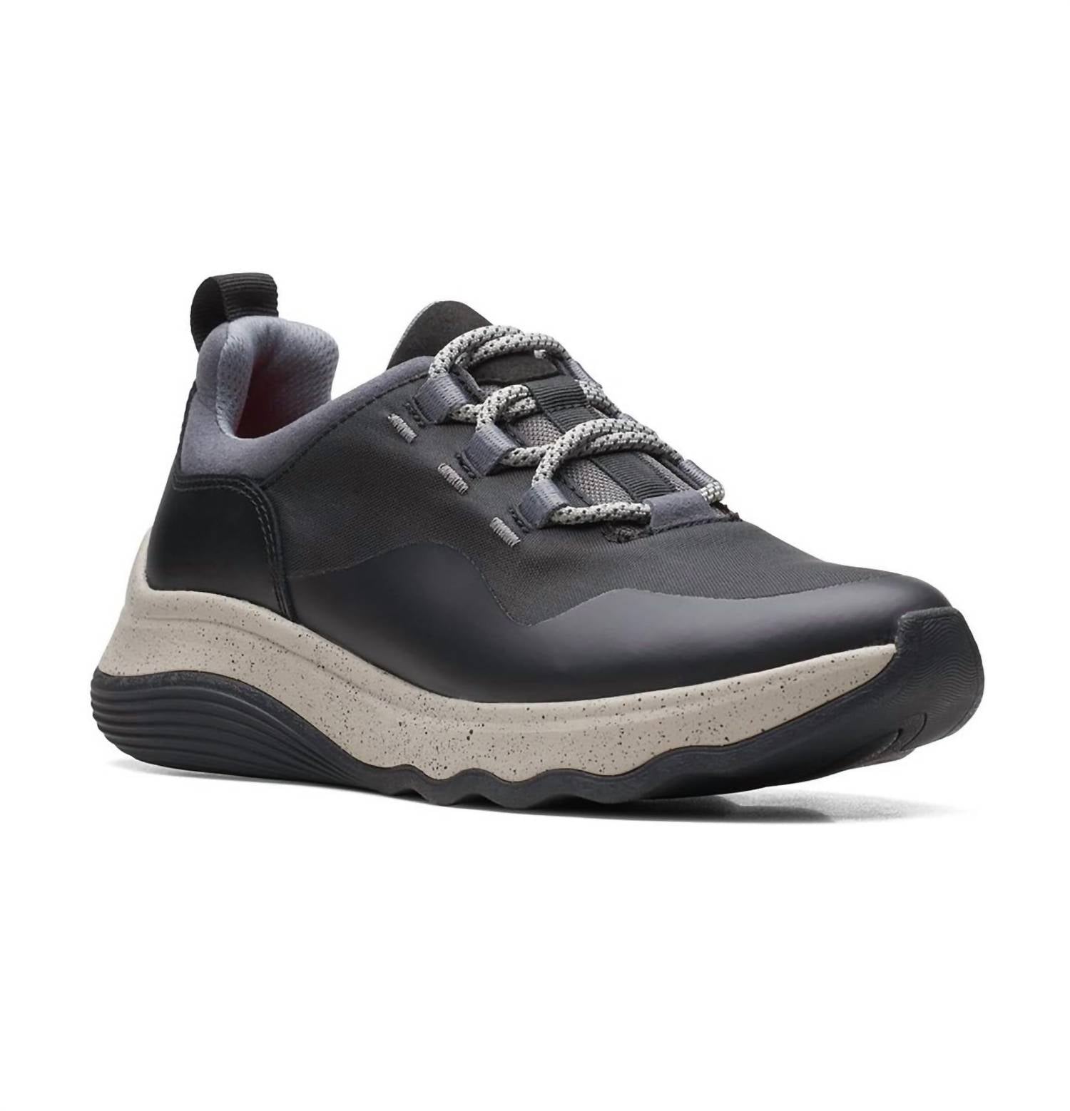 Clarks Women's Jaunt Lace Oxford Shoes in black textile - women's sneaker