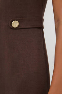 Hyacinth House Zarah Short Sleeve Midi Dress in chocolate brown - women's dress - view 5
