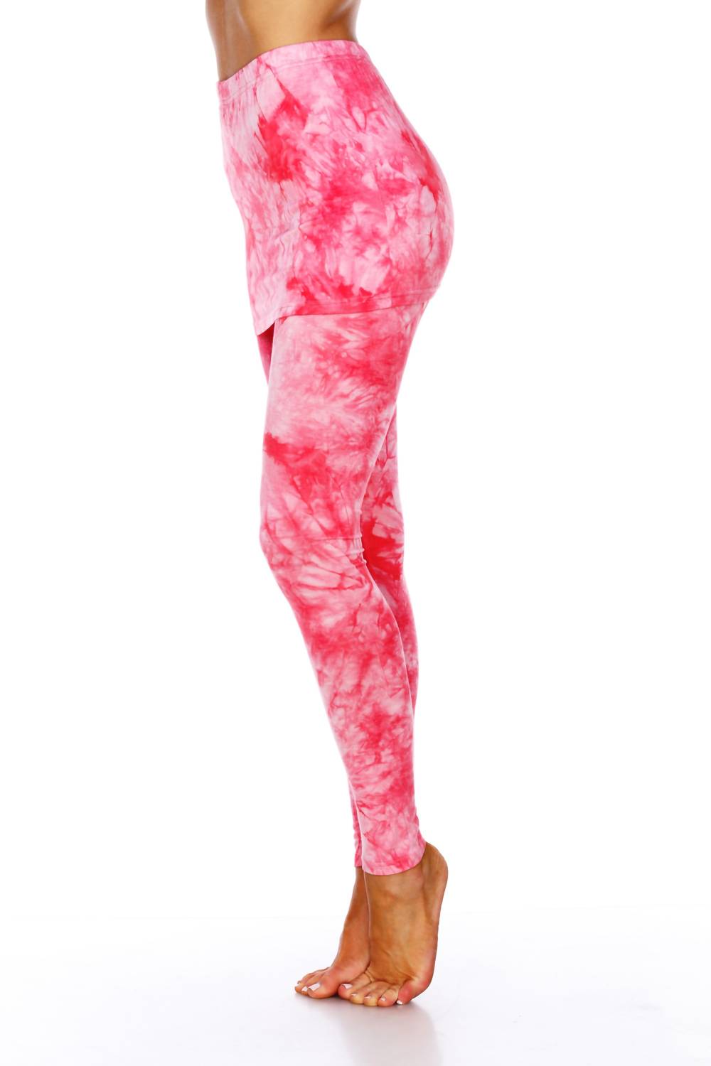 White Mark - Tie Dye Skirted Leggings