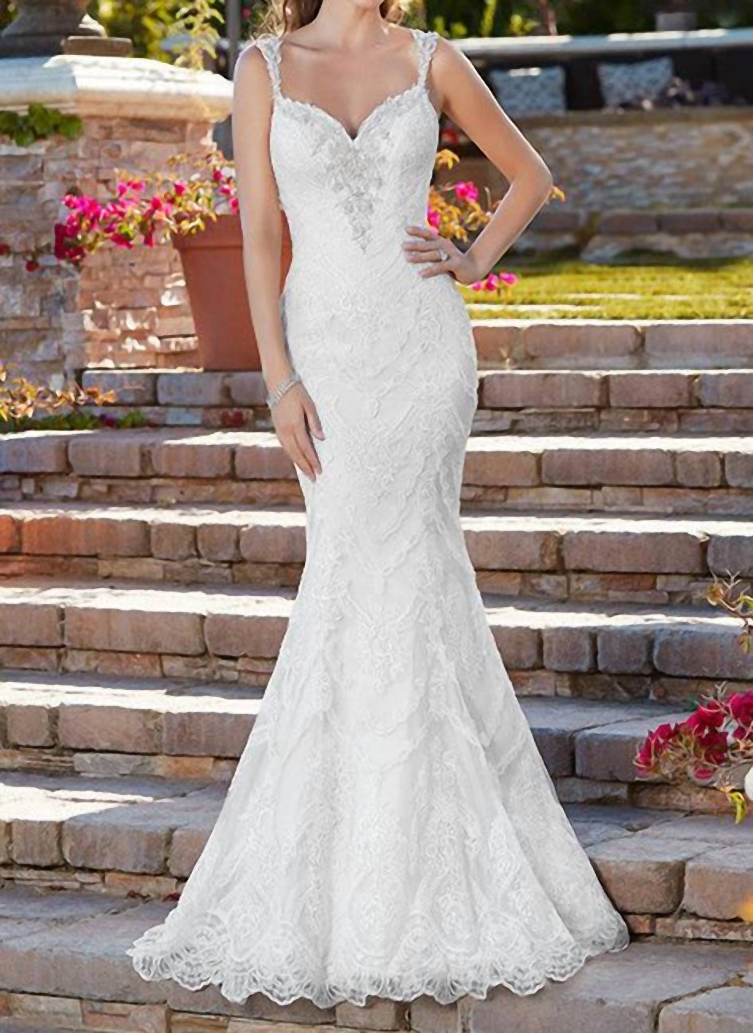Kitty Chen Couture - Rihanna Tiered Lace Dress