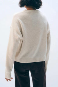 White + Warren - Cashmere Argyle Crew Sweater