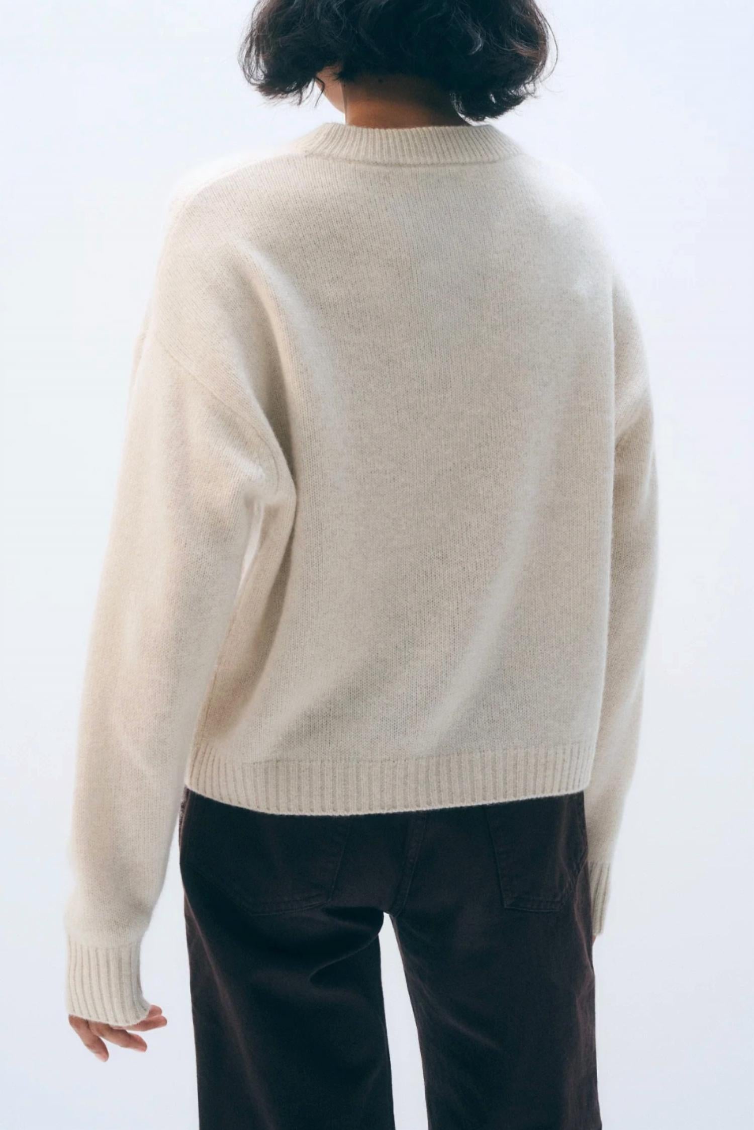 White + Warren - Cashmere Argyle Crew Sweater