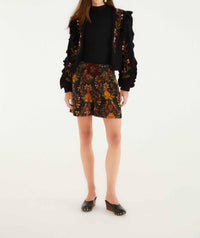 FARM RIO Garden Shorts in black berry - women's shorts - alternate view