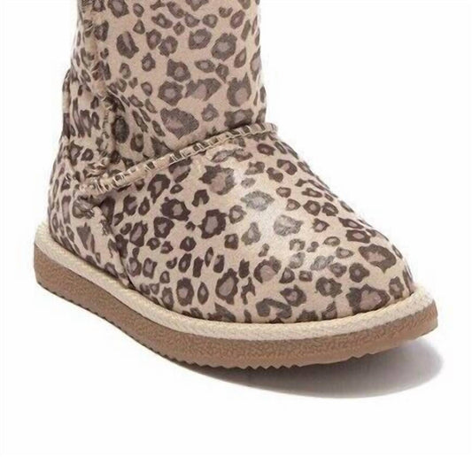 Harper Canyon - Toddler Girls Shimmer Leopard Faux Fur Boots