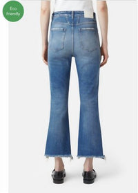 CLOSED Hi-sun Cropped High Rise Jean in mid blue - women's jeans - detail view