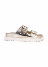Mia Shoes - Women's Golden Hour Buckle Slides