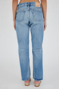 Moussy - Women's Ballard Wide Straight Mid Rise Jeans