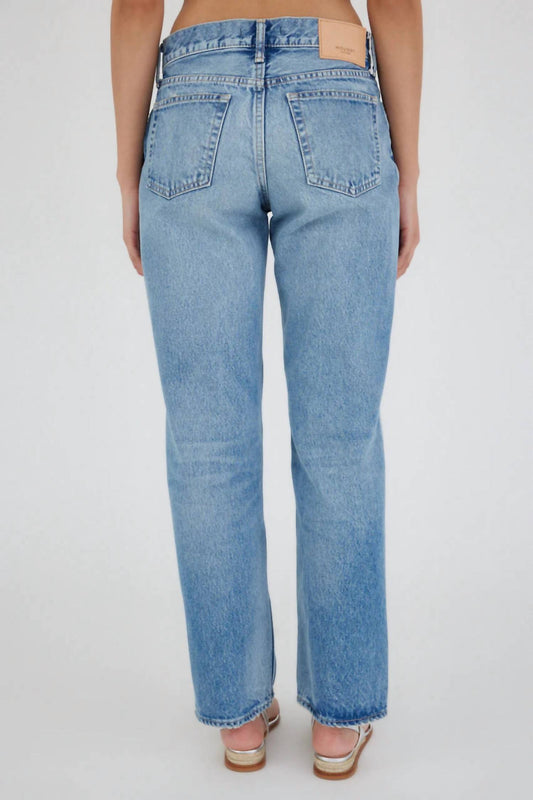 Moussy - Women's Ballard Wide Straight Mid Rise Jeans