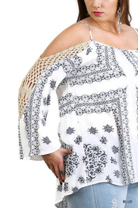 Umgee - Crochet Cold Shoulder Tunic - Plus