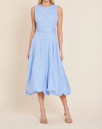 Dolce Cabo - Poplin Beleted Bubble Midi Dress
