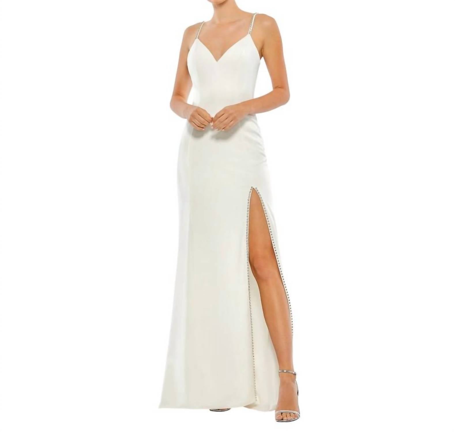 Mac Duggal - Classic Taffeta Jewel Gown