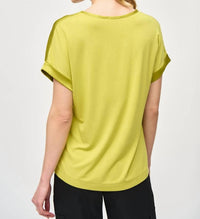 Joseph Ribkoff - Satin Front Short Sleeve Top