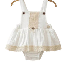 Omnis Pura - Girls Josie Muslin Skirted Sunsuit With Headband