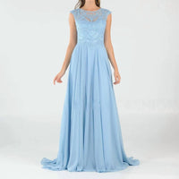 Poly Usa - Long Embroidered Cap Sleeve Dress