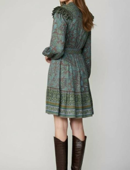 Current Air - Button Down Dress With Ruffles