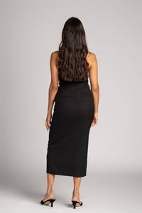 Suncoo - Pinstripe Midi Skirt