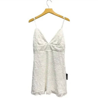 Lulus - Women's Floral Jacquard Babydoll Dress