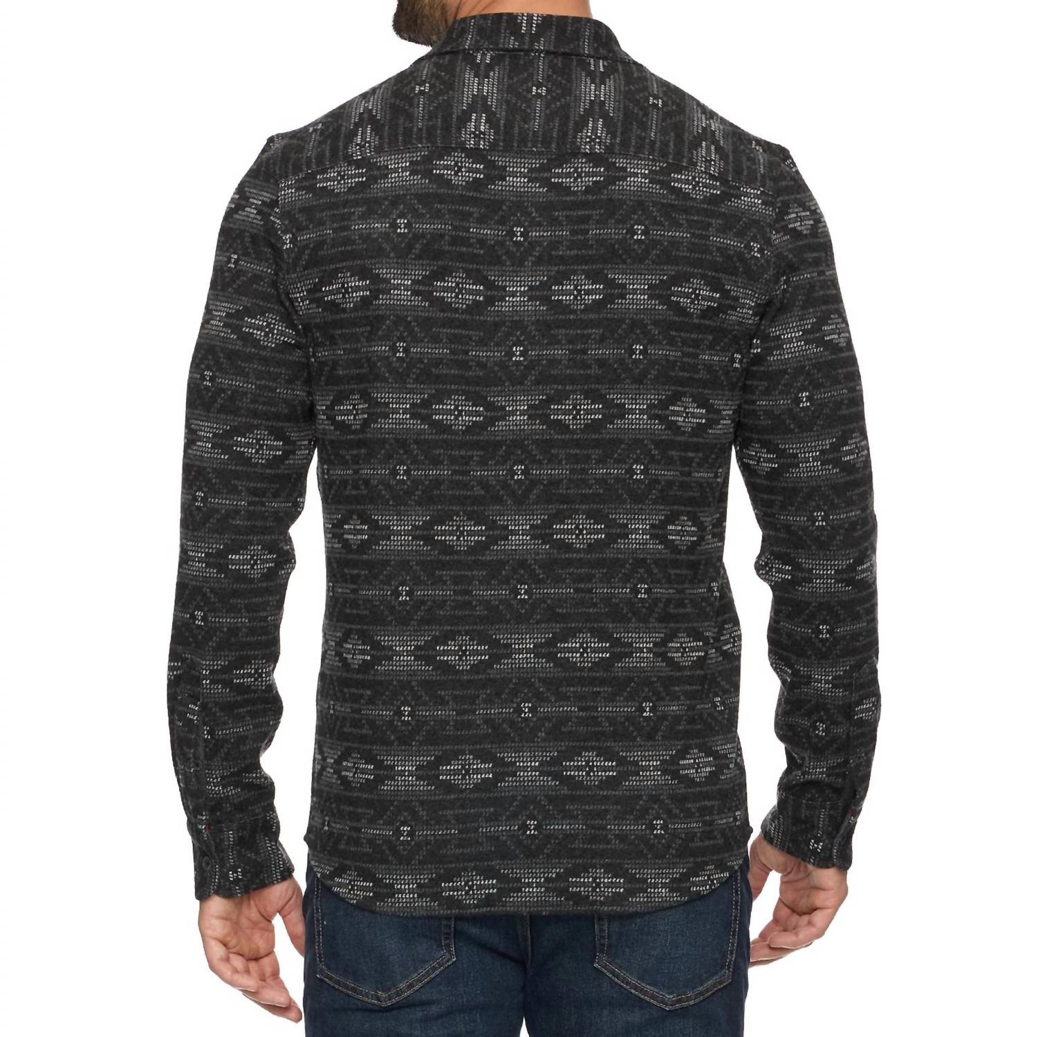 Flags & Anthem - Baker Long Sleeve Southwest Hero Knit Flannel Top
