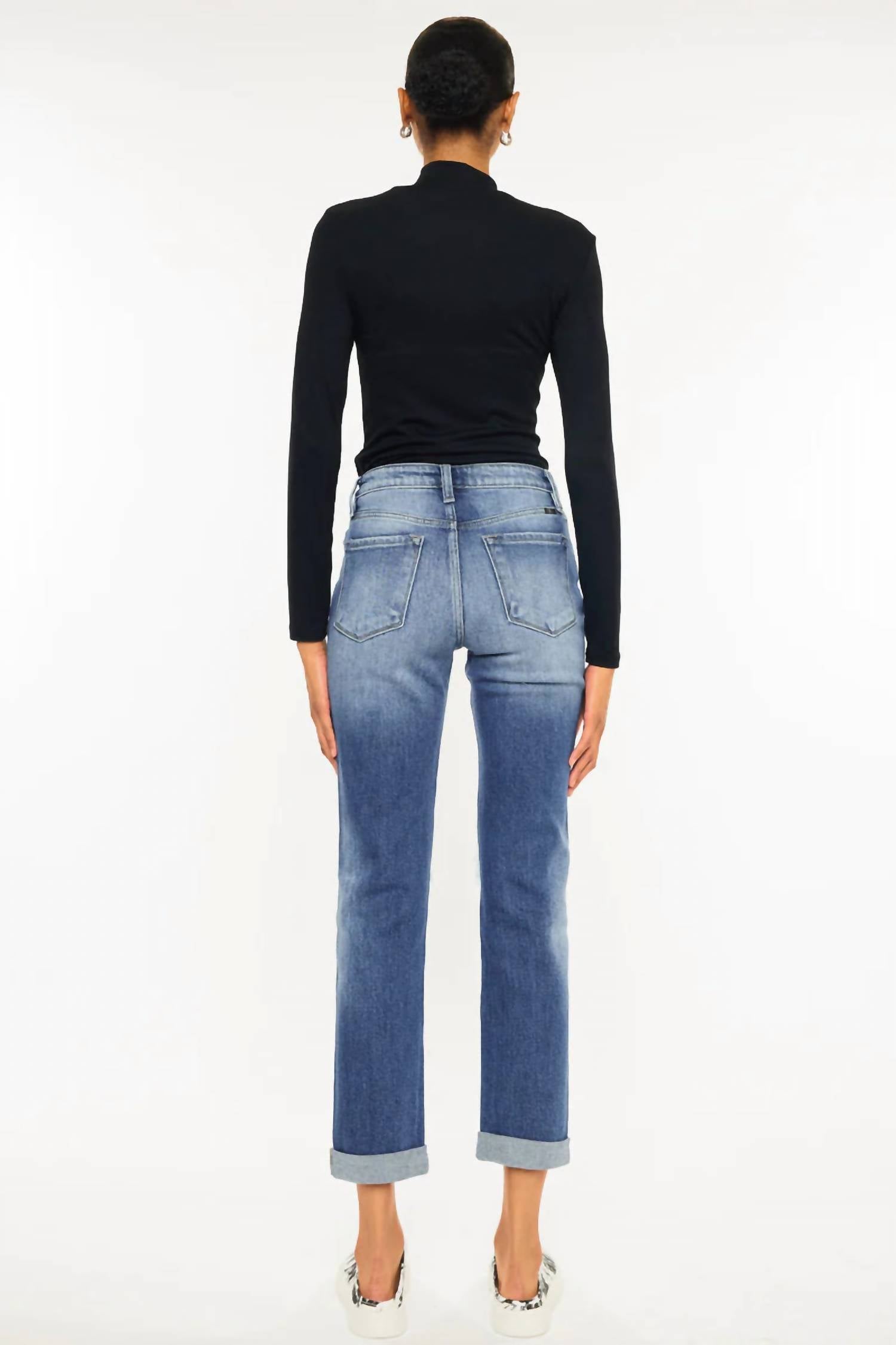 Kancan - Raven Ultra High Rise Slim Straight Leg Jeans