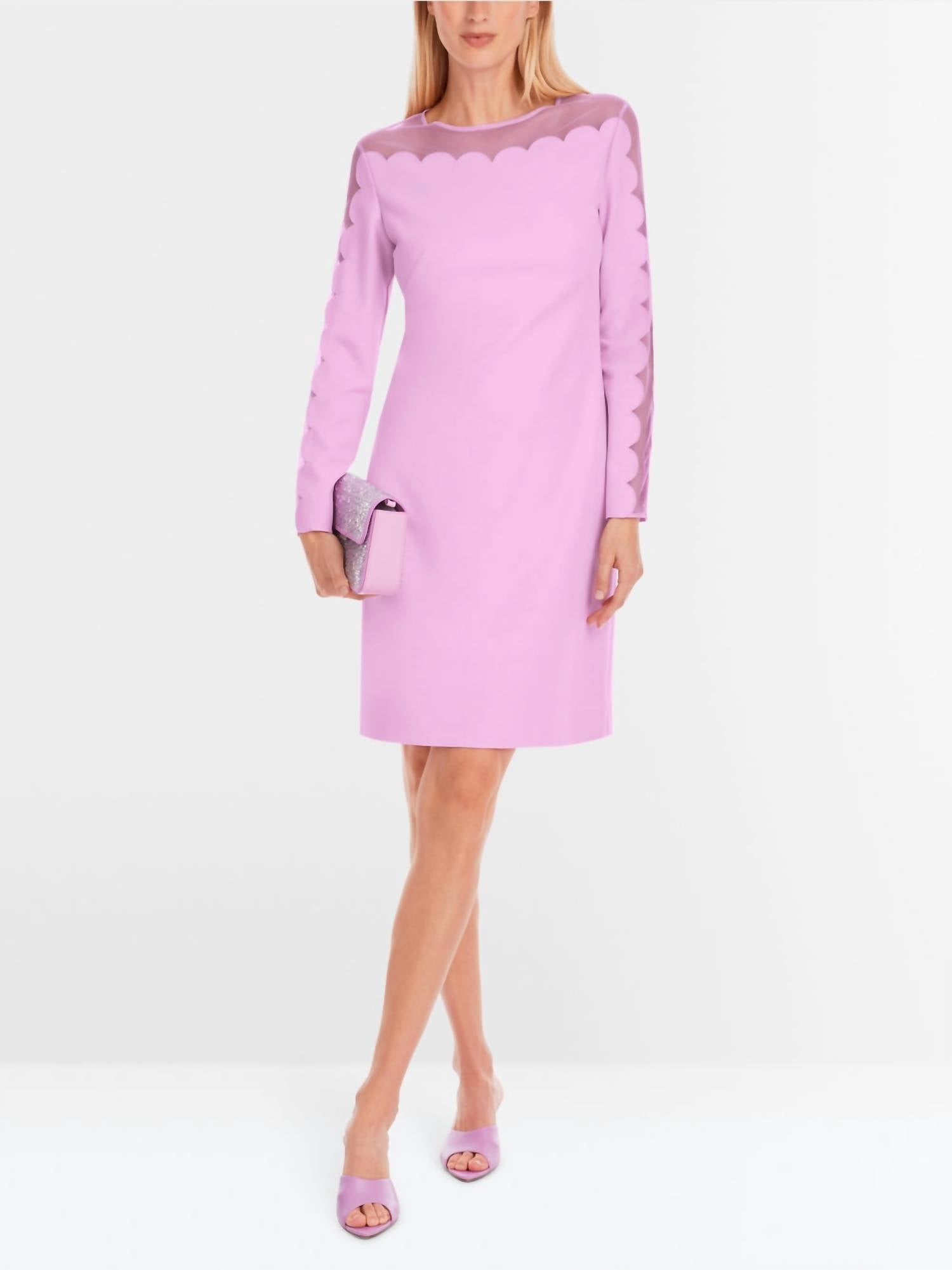 Marc Cain - Transparent Opaque Short Sheath Dress