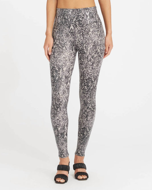 Spanx - FAUX LEATHER SNAKE SHINE LEGGINGS