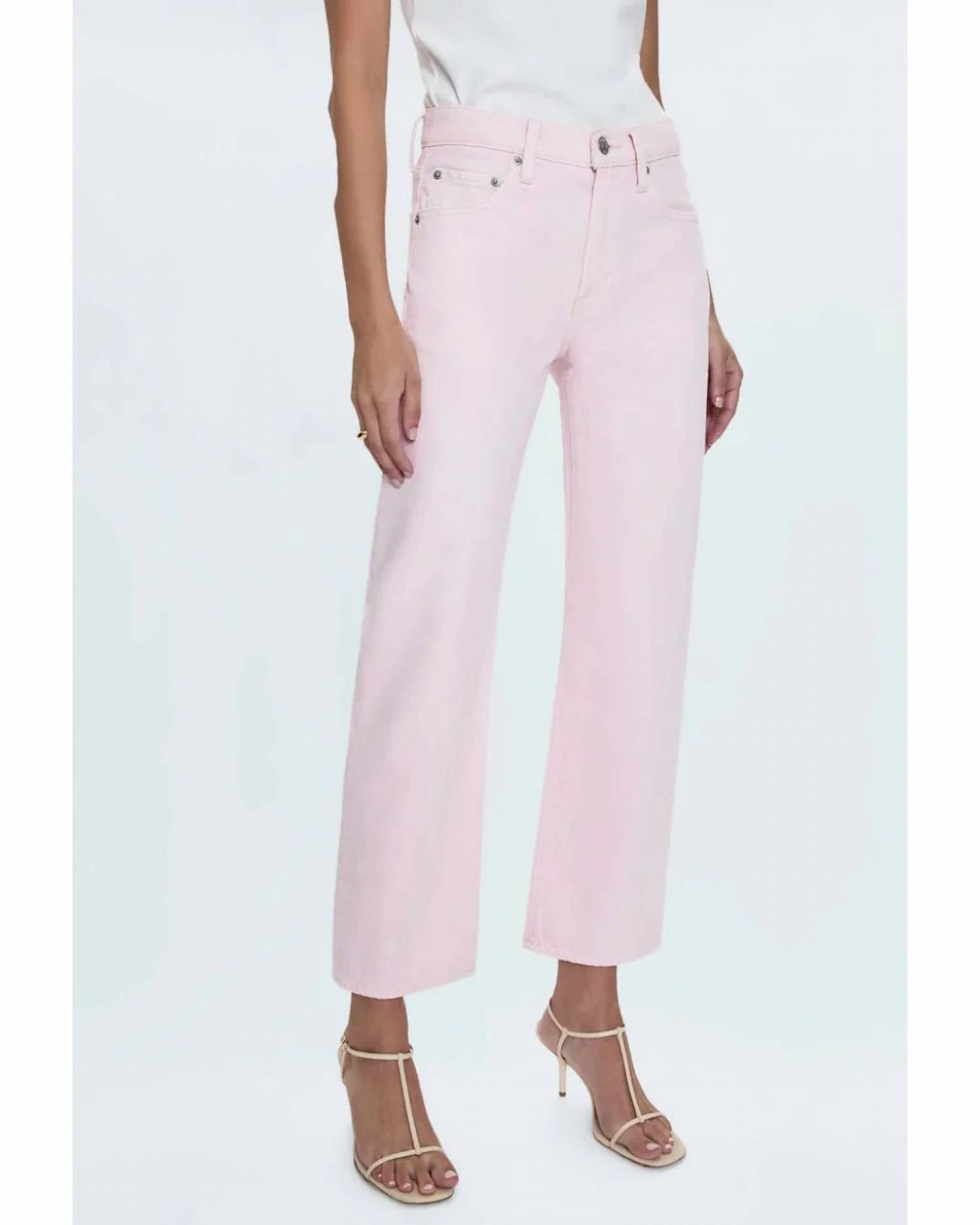 Pistola - Lexi Mid Rise Bowed Straight Jeans