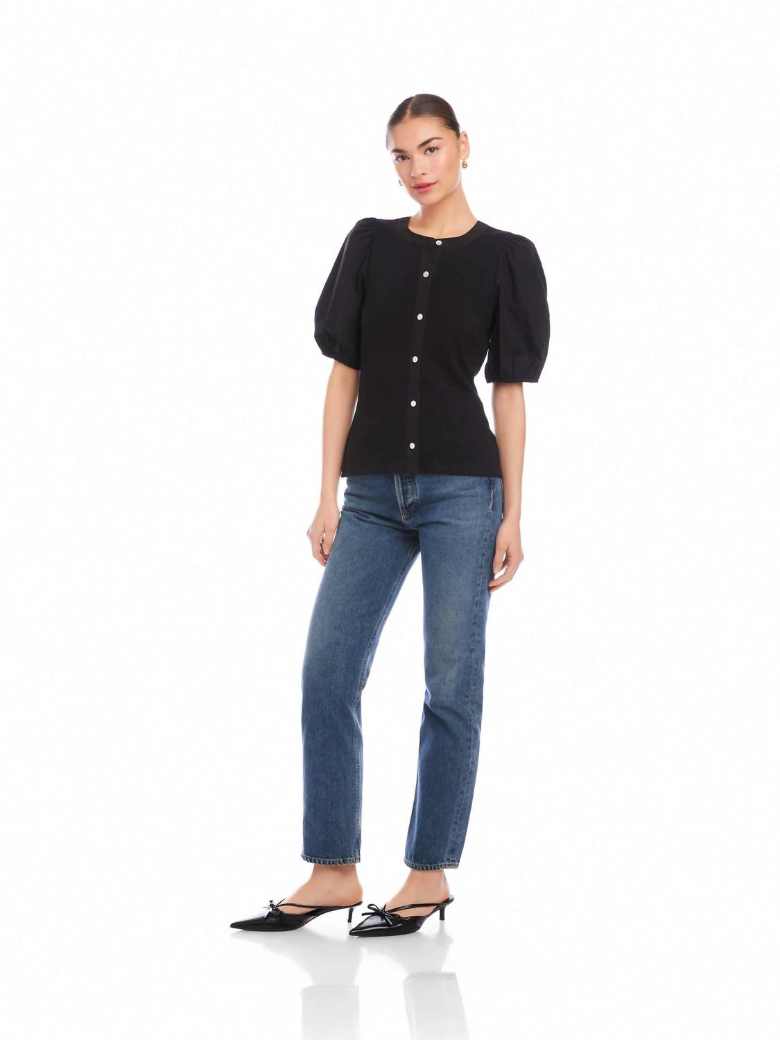 Fifteen Twenty - Terryn Contrast Short Sleeve Top