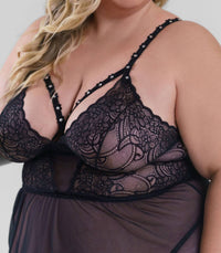 Isayes - Sheer Long Nightwear Gown - Plus