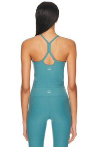 BEYOND YOGA Spacedye Slim Racerback Bra in deep aqua - women's intimate - alternate view