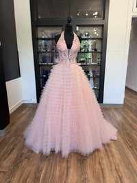 Sherri Hill - Women's Halter Neck Maxi Dress