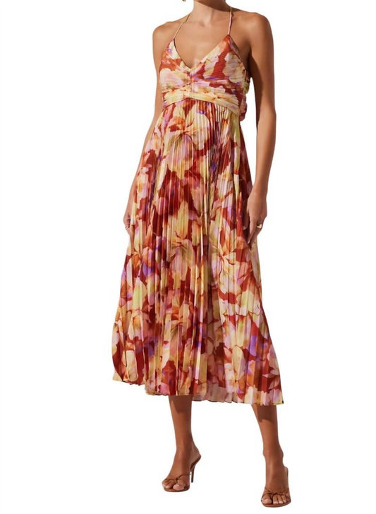 Astr - BLYTHE FLORAL PLISSE DRESS